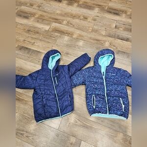 Eddie Bauer 10/12 Reversible Girls Jacket Medium Waterproof Plush CHOOSE ONE